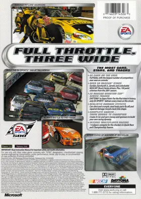 NASCAR Thunder 2002 (USA) box cover back